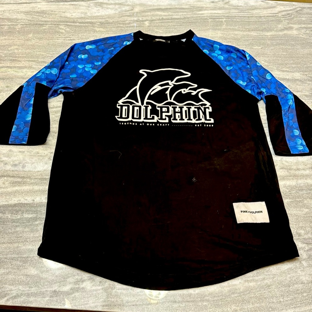 Pink dolphin half sleeve t shirt